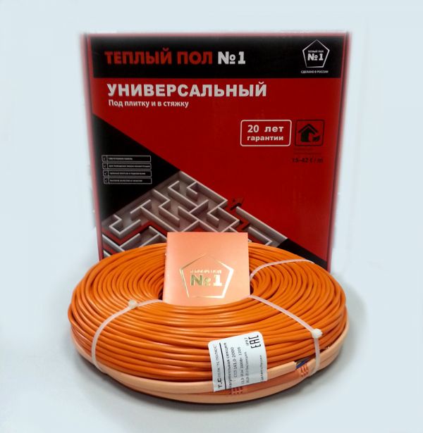 Универсальный кабель "Теплый пол №1" от 75 вт